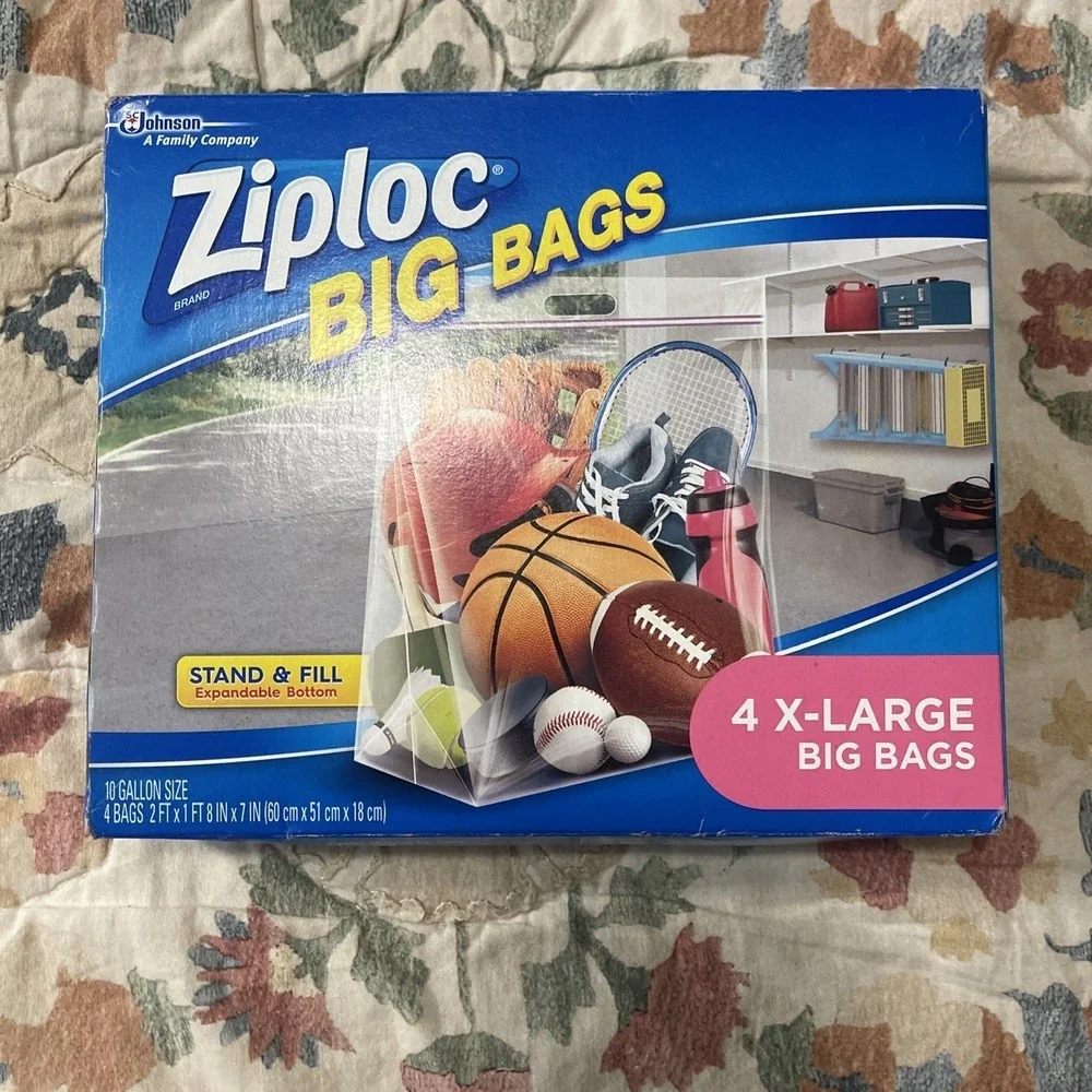 Ziploc Big Bag 4 Count XL 10 Gallon 2'x20